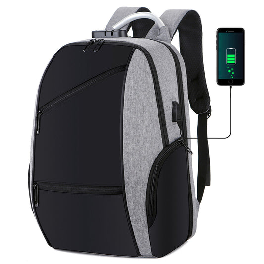 Lockable Anti-Theft Backpack Waterproof Business Laptop Travel Book Bag USB Port